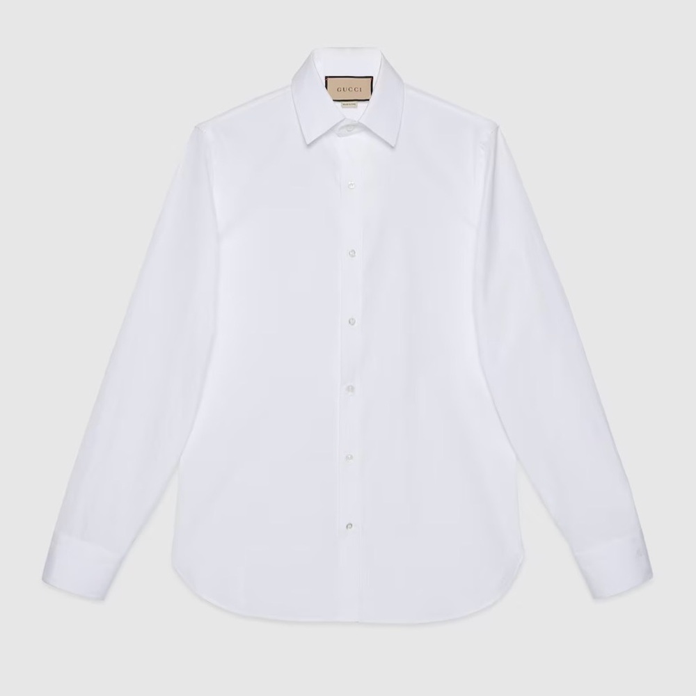 GUCCI Men’s Cotton White Button Down Shirt - 40 / 15 3/4